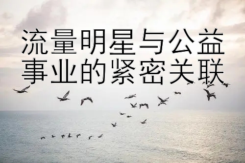 流量明星与公益事业的紧密关联