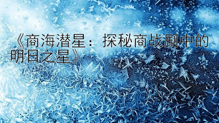 《商海潜星：探秘商战剧中的明日之星》