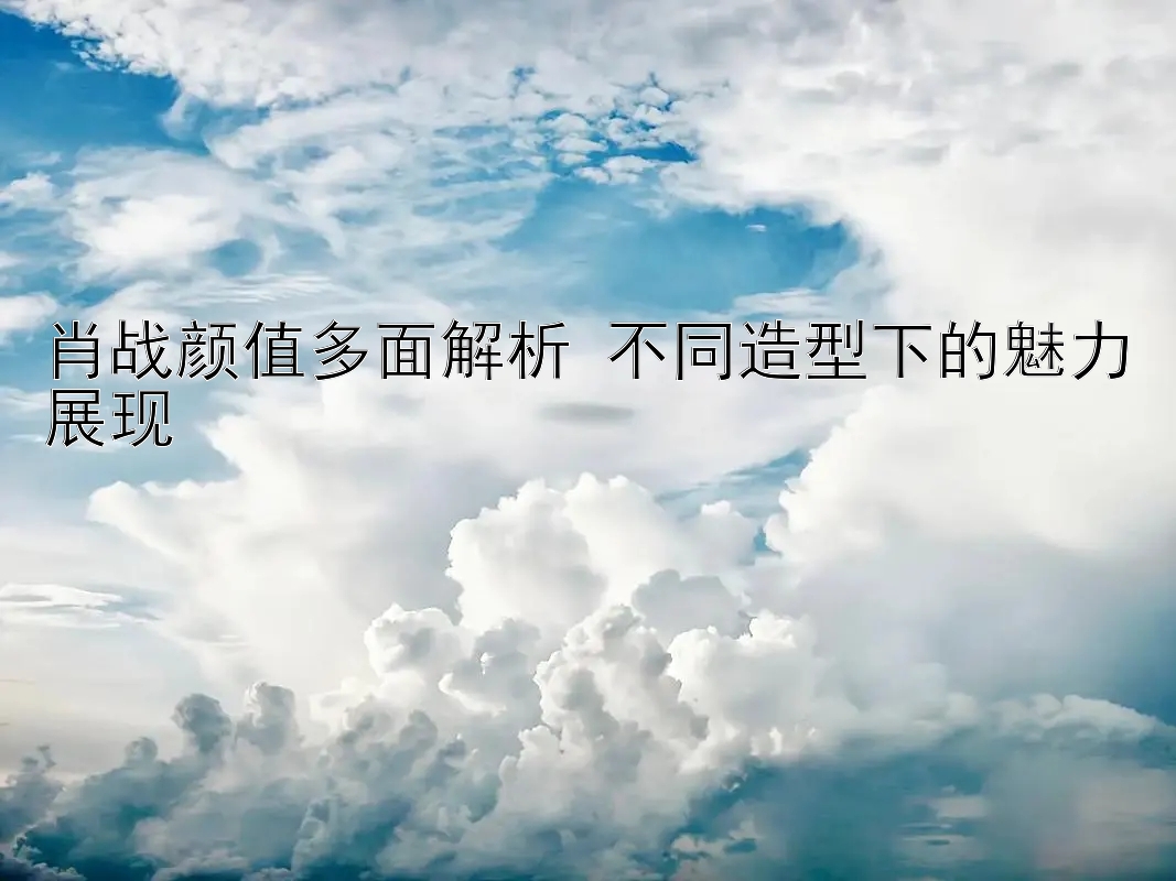 肖战颜值多面解析 不同造型下的魅力展现